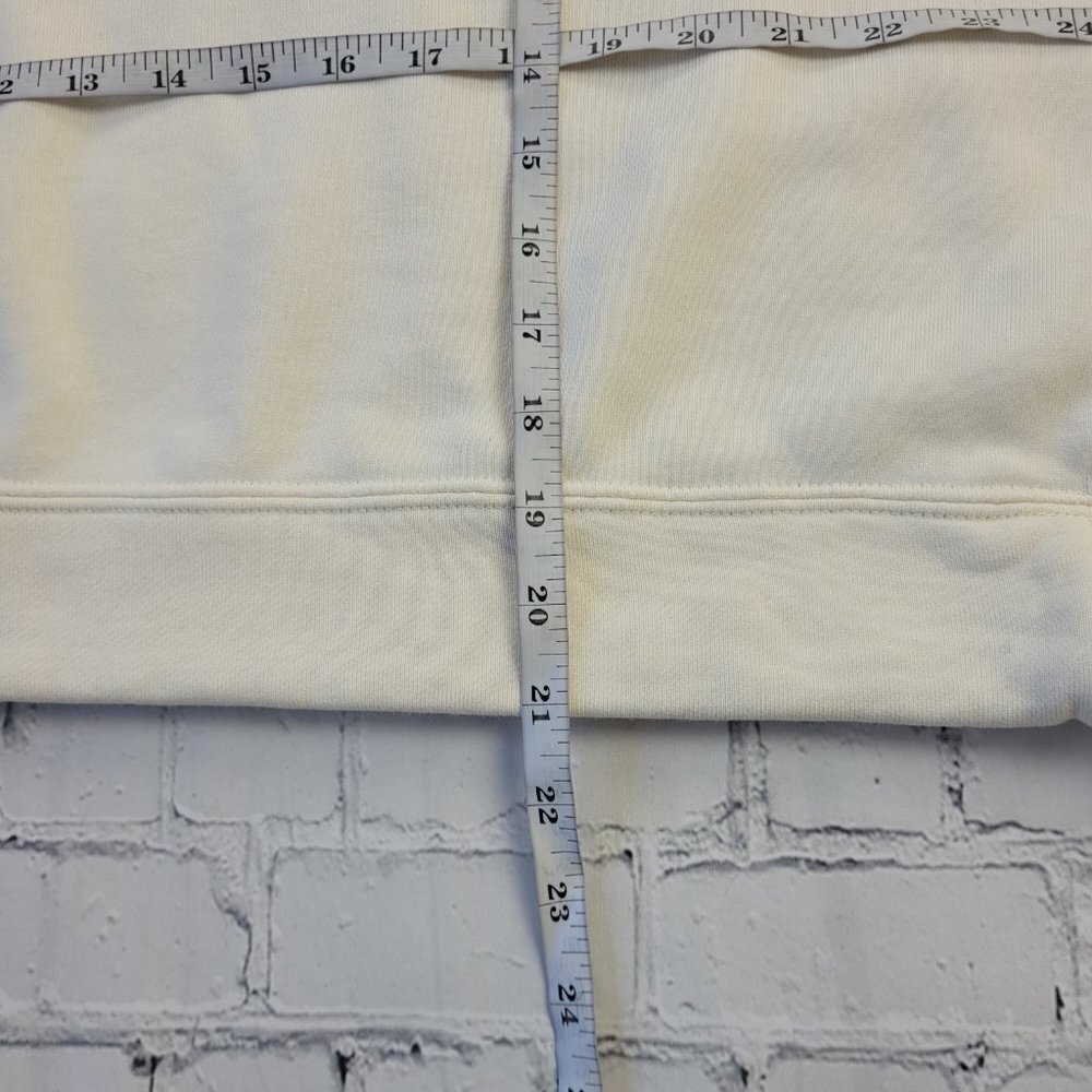 ✅ Adidas Woman’s Ivory Embroidered Logo French Terry Hoodie XL - Picture 4 of 12